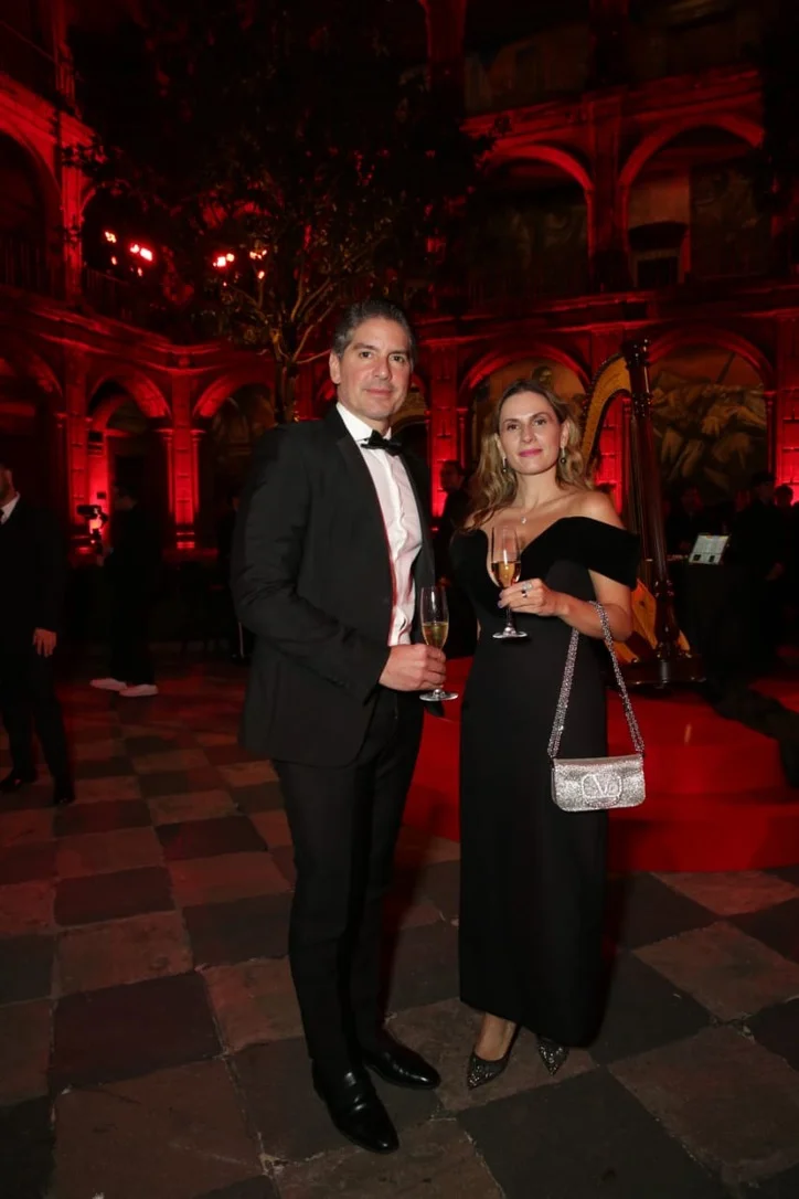 Sahra-Josephine and a companion at an evening gala