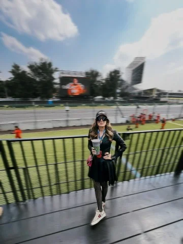 Sahra-Josephine at a racetrack